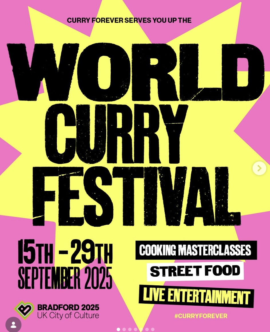 World Curry Festival 15th–29th September 2025, Bradford 2025 UK City of Culture — official festival poster